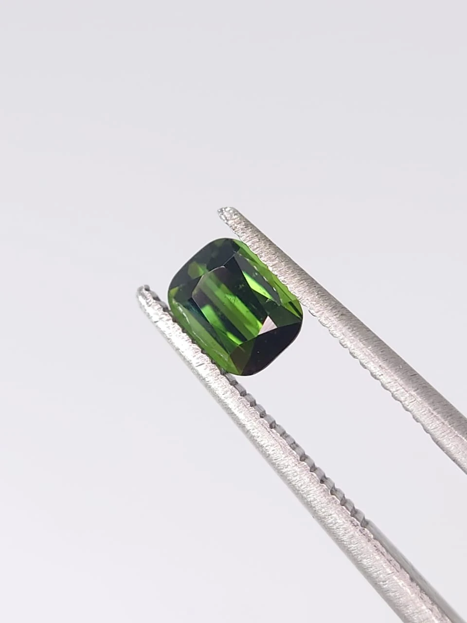 0.7ct Natural Green Tourmaline Cushion Cut Loose Gemstone from Afghanistan — view 1